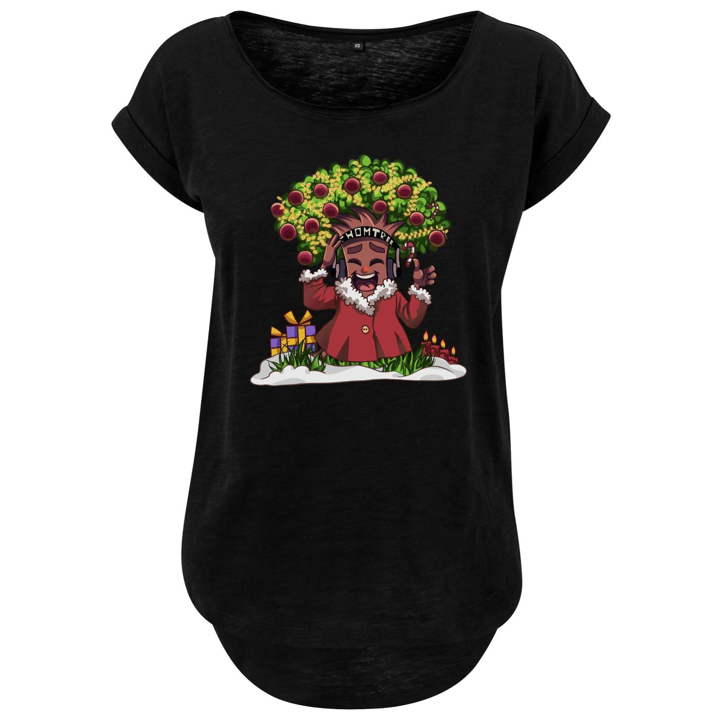 Ladies Long Slub Tee - Christmas