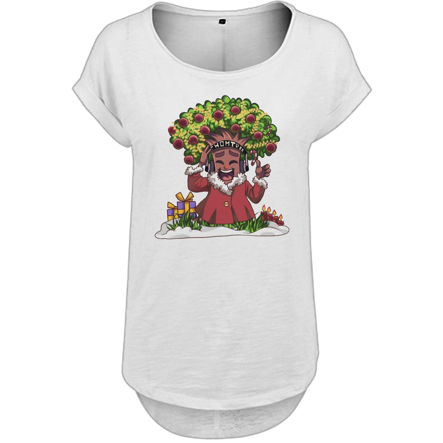 Ladies Long Slub Tee - Christmas