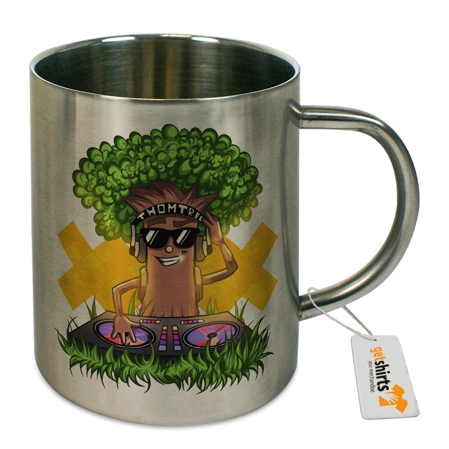 Tasse Edelstahl - DJ