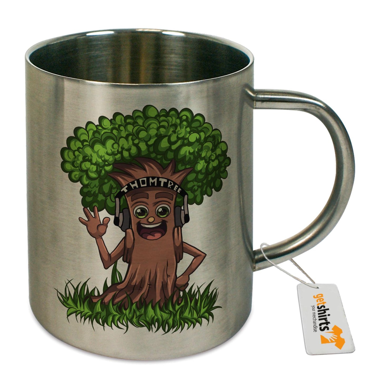 Tasse Edelstahl - Hi