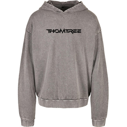 Acid Washed Oversize Hoodie - ThomTree Logo