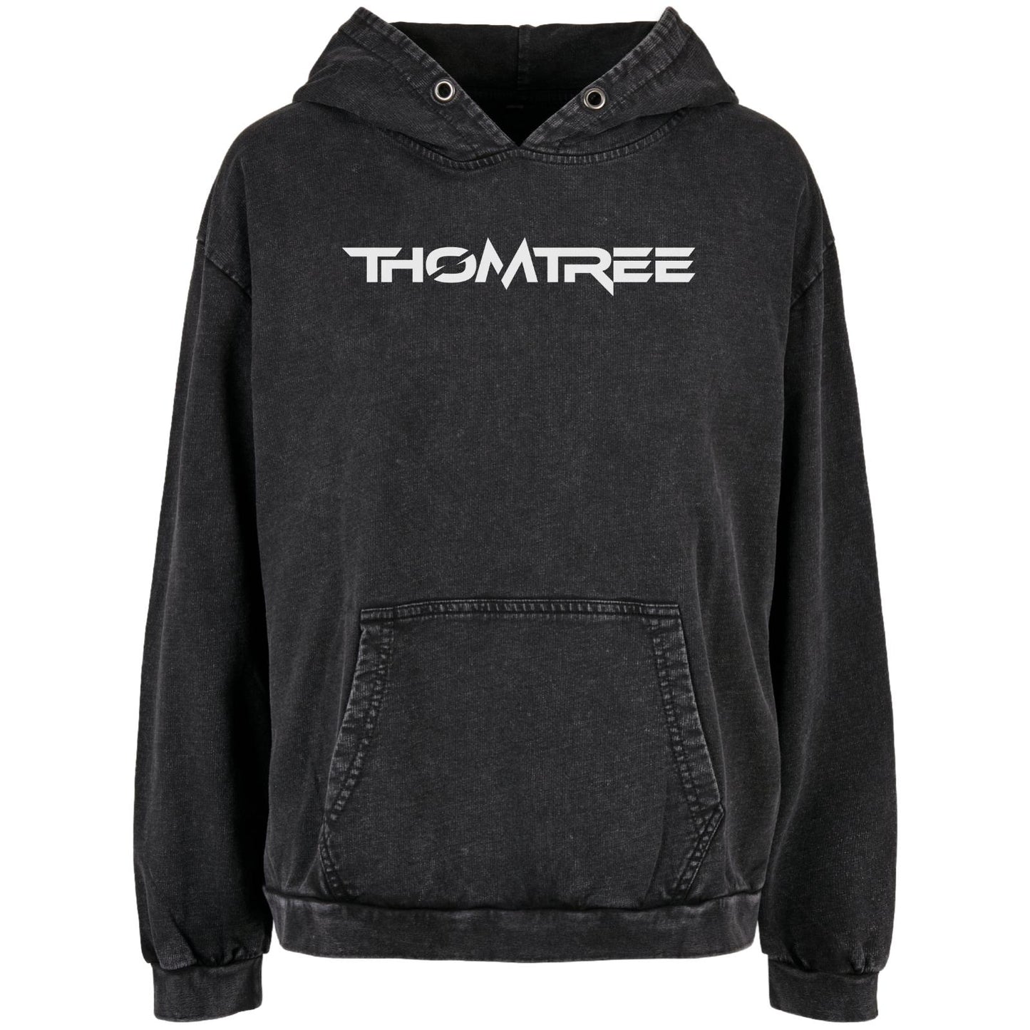 Ladies Acid Washed Oversize Hoodie - ThomTree