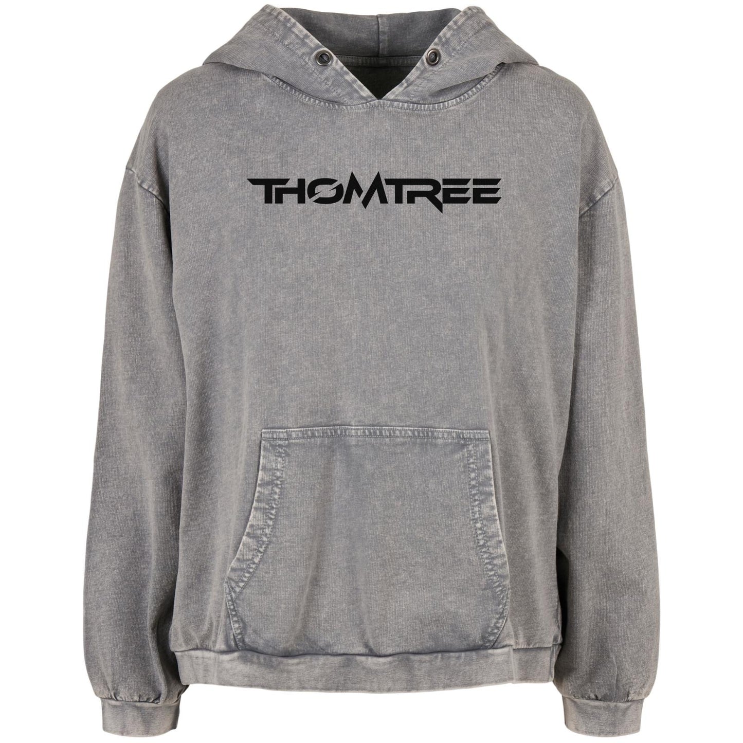 Ladies Acid Washed Oversize Hoodie - ThomTree