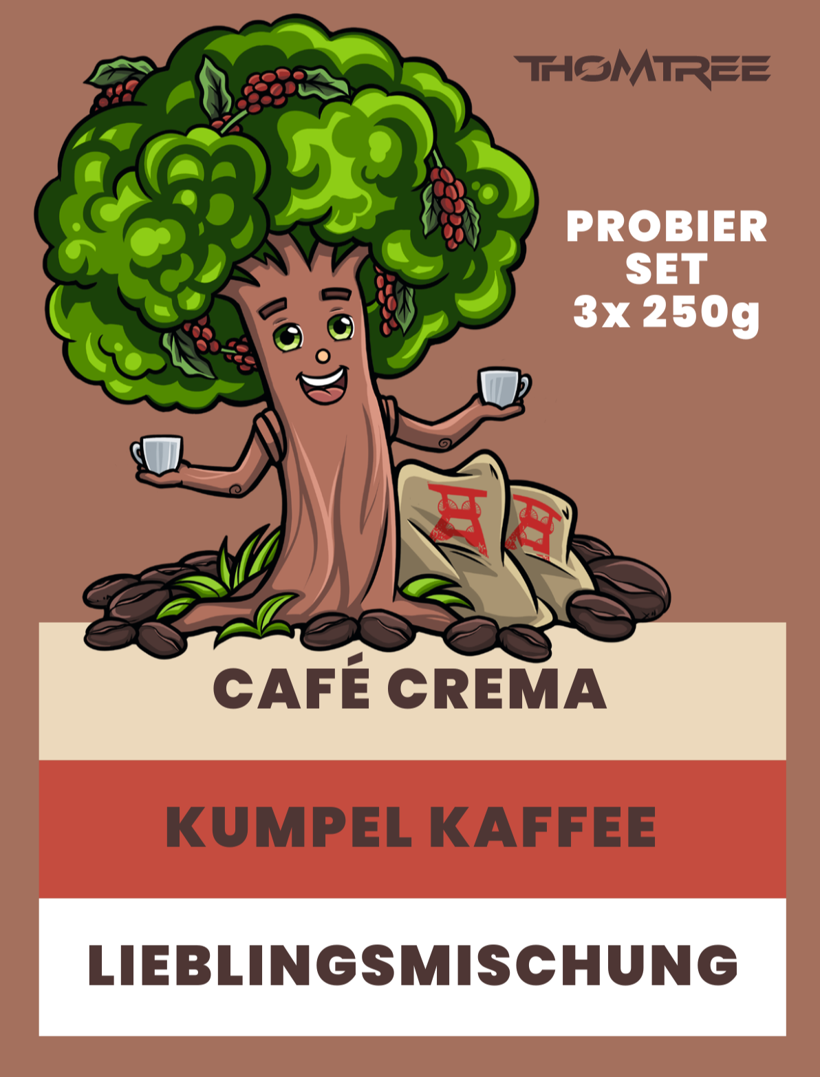 Probier Set 3x 250g alle Sorten ThomTree Kaffee