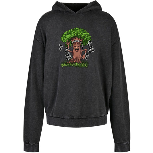 Acid Washed Oversize Hoodie - Dance-Tree