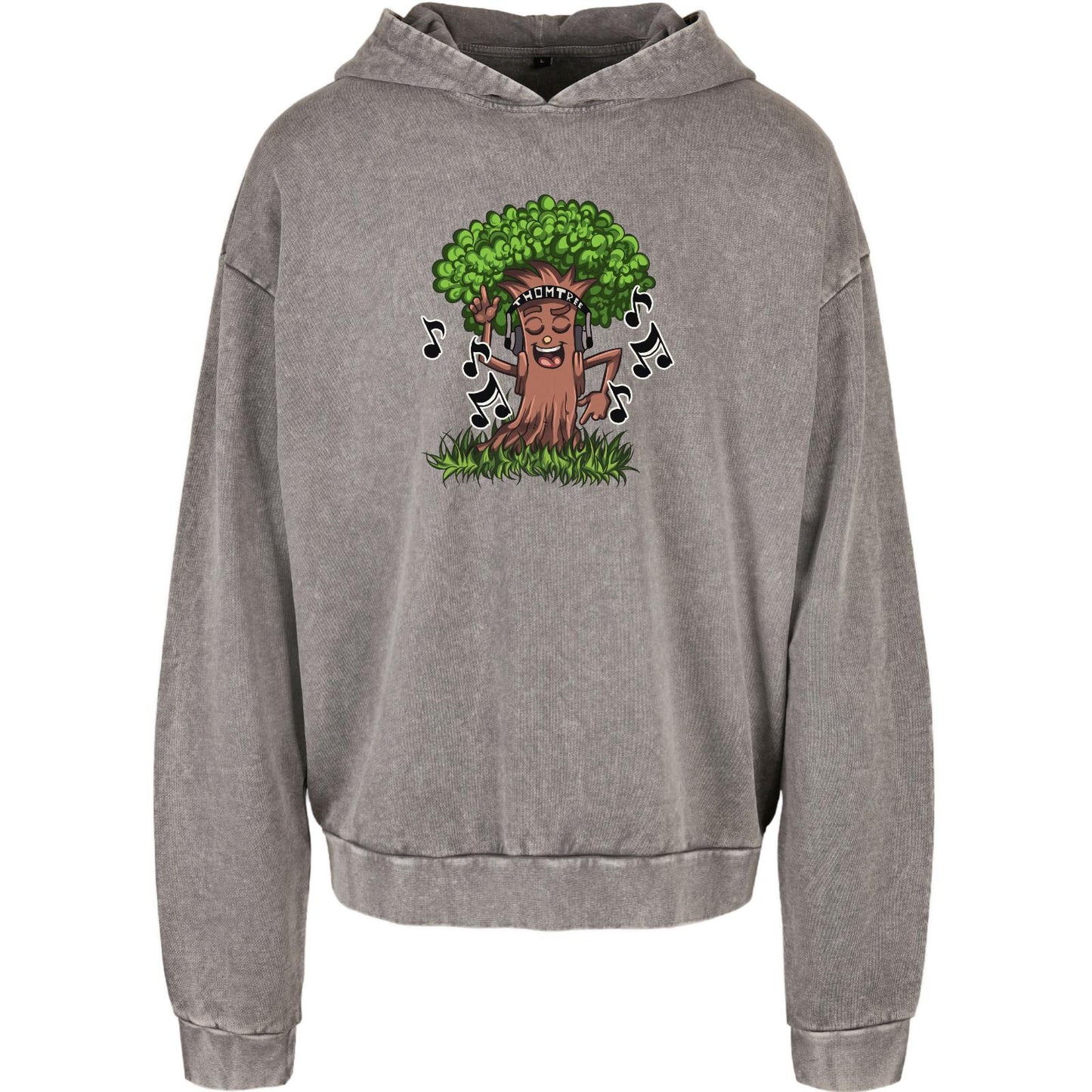 Acid Washed Oversize Hoodie - Dance-Tree