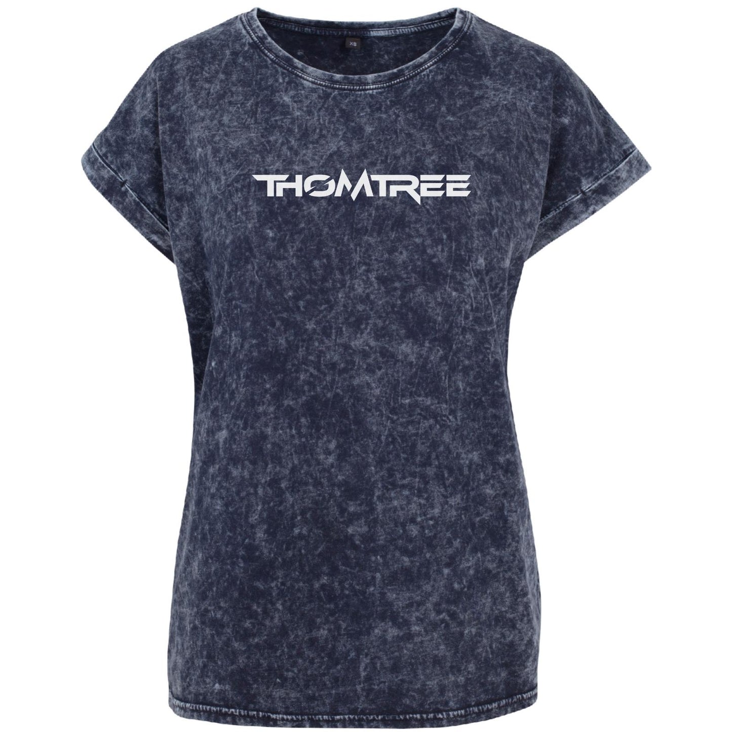 Ladies Acid Washed Extended Shoulder Tee - ThomTree & Ruhrbeats