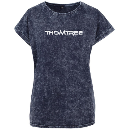 Ladies Acid Washed Extended Shoulder Tee - ThomTree & Ruhrbeats