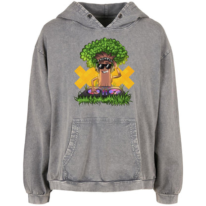 Ladies Acid Washed Oversize Hoodie - DJ Baum