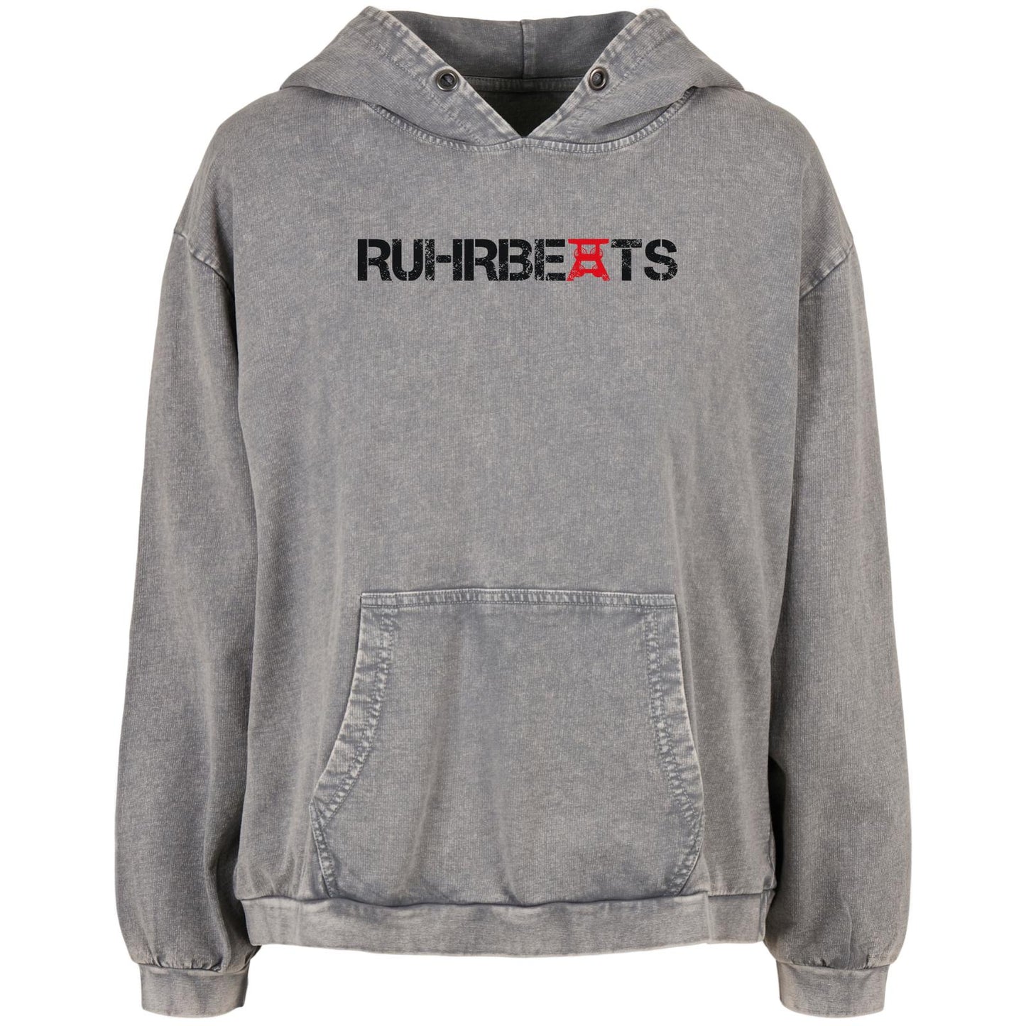 Ladies Acid Washed Oversize Hoodie - RUHRBEATS