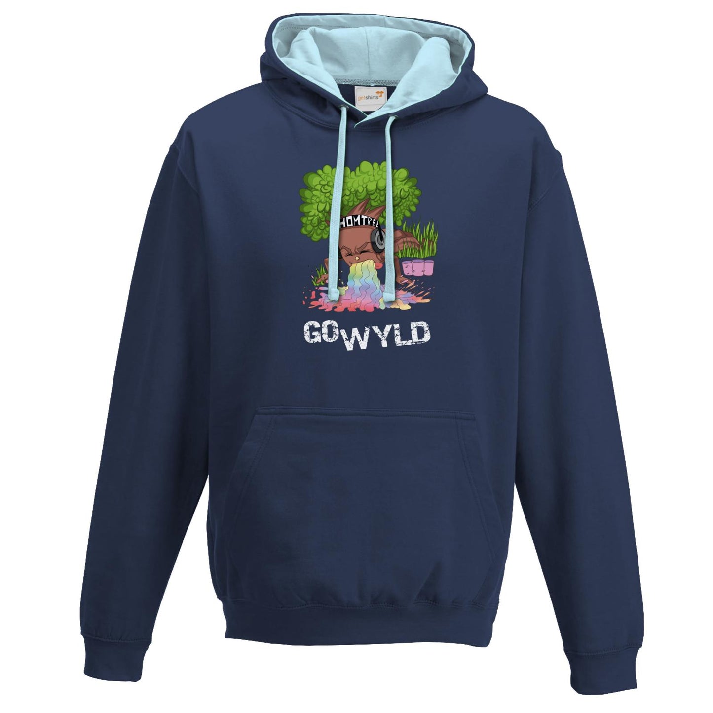 Hoodie Zweifarbig - Go Wyld