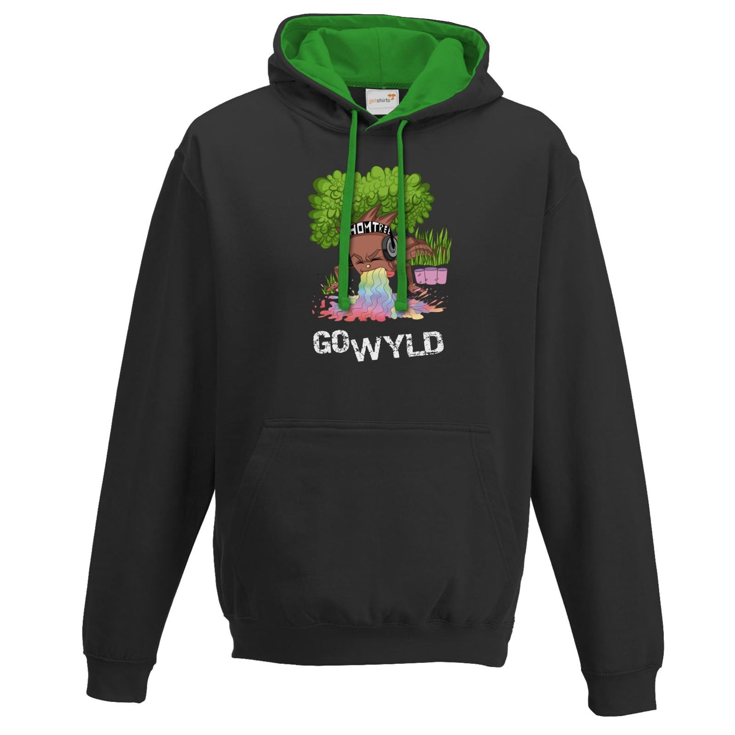 Hoodie Zweifarbig - Go Wyld