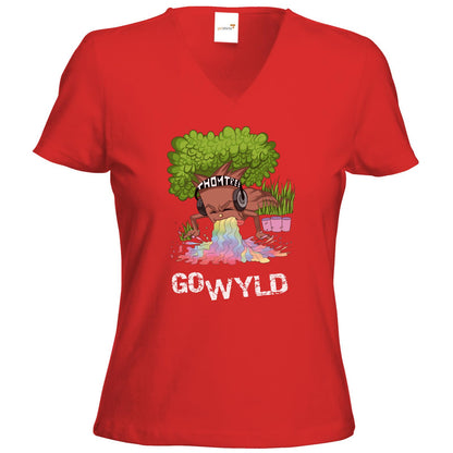 T-Shirts Damen V-Neck FAIR WEAR - Go Wyld