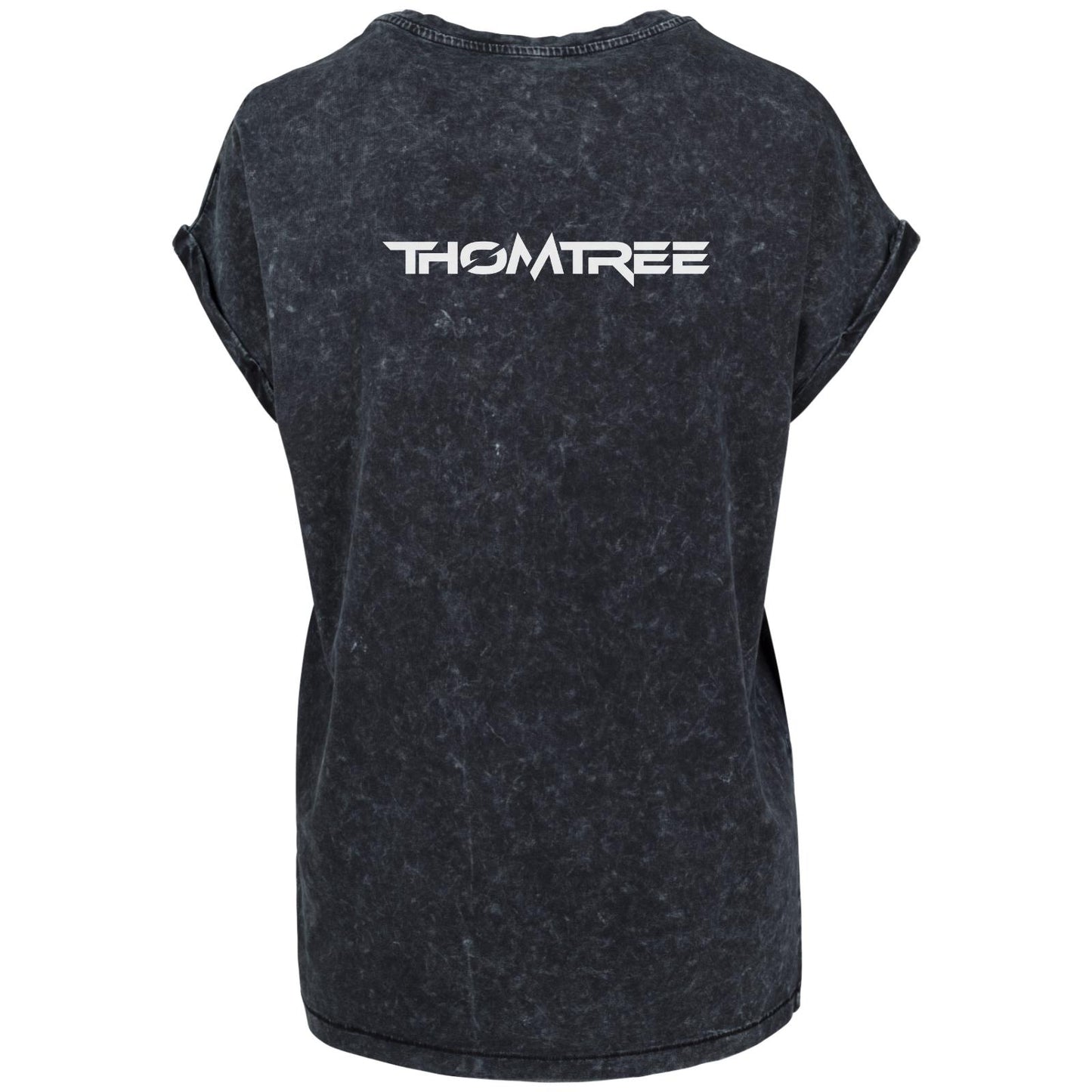 Ladies Acid Washed Extended Shoulder Tee - DJ Baum & ThomTree