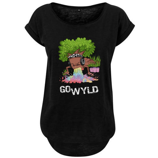 Ladies Long Slub Tee - Go Wyld