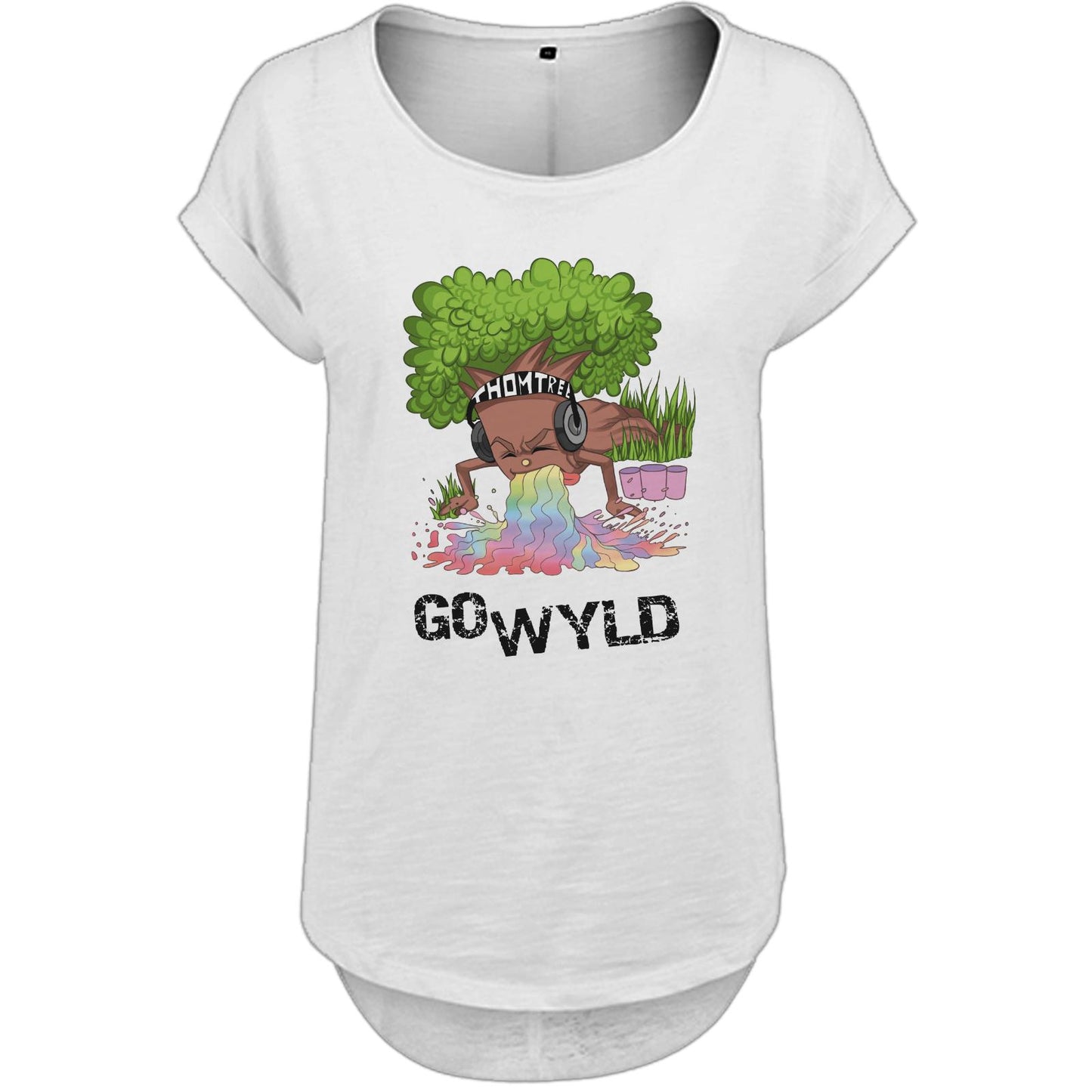 Ladies Long Slub Tee - Go Wyld